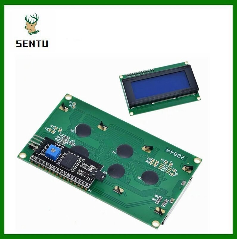 Módulo LCD para Arduino UNO R3, IIC, I2C, TWI 2004, luz de fundo azul, verde, MEGA2560, 20x4, LCD2004