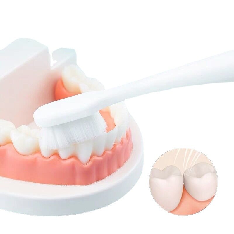 Juta sikat gigi sangat halus lembut antibakteri melindungi kesehatan gusi perjalanan sikat gigi portabel alat kebersihan mulut