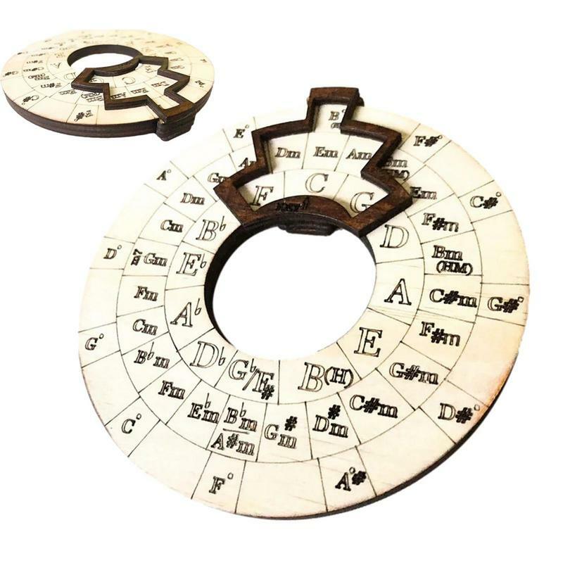 Circle Of Fifths Wheel Wood Chord Tool Circle Wheel for Song Writing and Music Exploration Expand Your Playing Ability Must Have