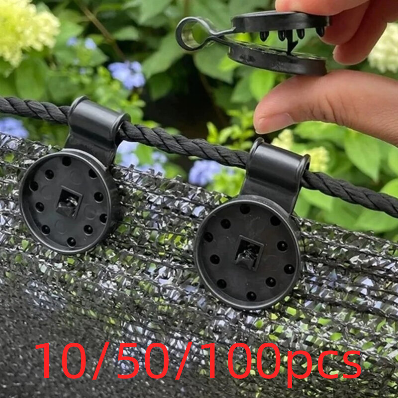 Shade Cloth Plastic Clips Sun Shade Net Clips Greenhouse Fabric Fixing Clamp Accessories Grommet Fence Netting Hook