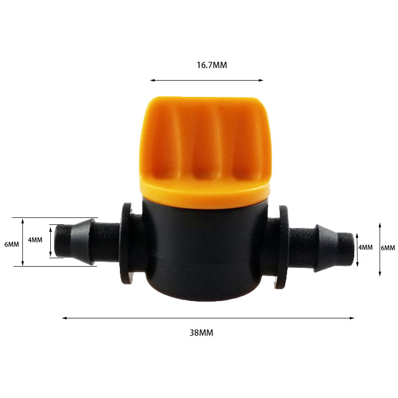 Barbed Adapter Ball Valve 1/4" Pipe 4/7MM Hose  Swtich Controller  Agriculture Micro Drip Irrigation Watering System Fittings