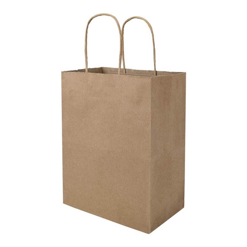 Producto personalizado, de feliz cumpleaños bolsa de papel, embalaje artesanal para llevar, entrega de alimentos, con su propio logotipo