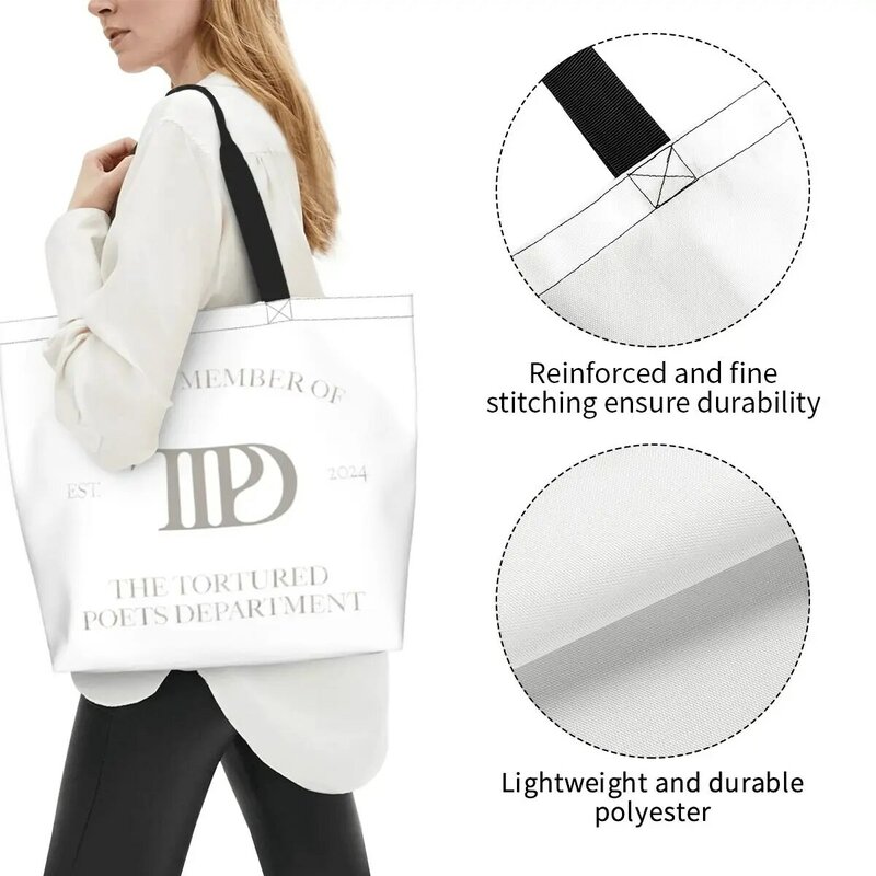 ttpd Stylish Unisex 2024 New The Tortured Poets Department Swifts Shopping Bag Large Capacity Merchandise Handbags