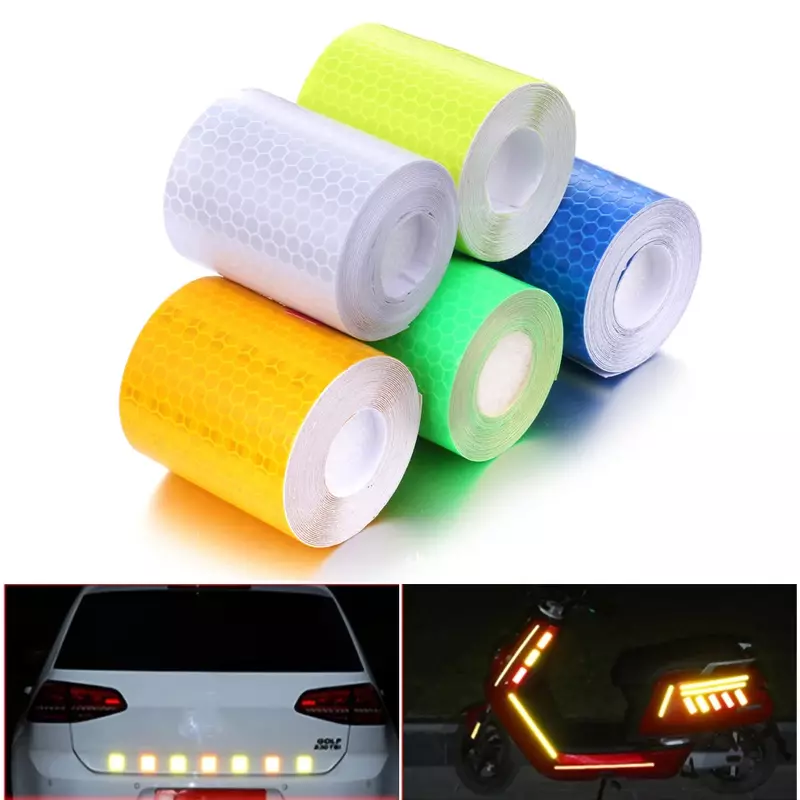 5cm*100cm Car Reflective Tape Safety Warning Car Decoration Sticker for Trucks Motorcycle Reflector Protective Tape Strip Film