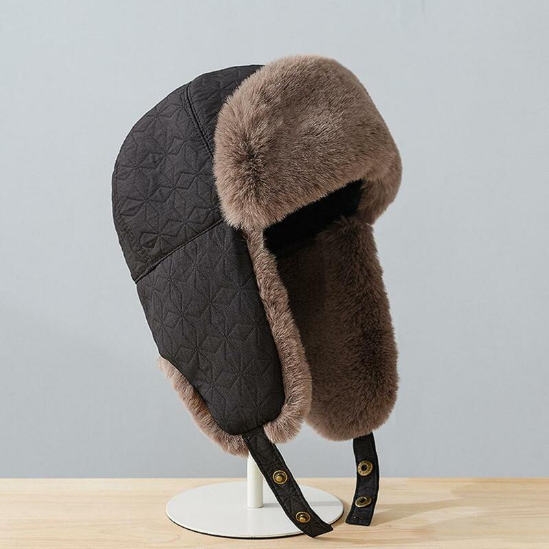 Zimowa ciepła czapka przytulna zimowa czapka nauszna kask narciarski na pogodę zajęcia na świeżym powietrzu miękka, zagęszczona czapka nauszniki z ciepłym polarem