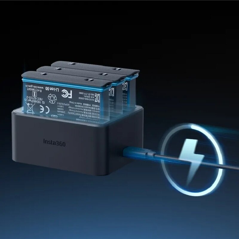 Insta360-concentrador de batería y cargador rápido X4, Accesorios de Energía originales para Insta 360 ONE X 4