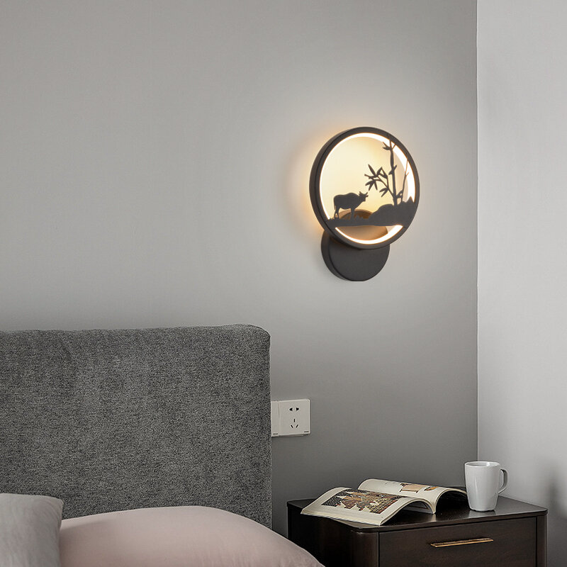 Lampade da parete moderne a LED applique animali Creative per soggiorno camera da letto comodino sala da pranzo apparecchio di illuminazione