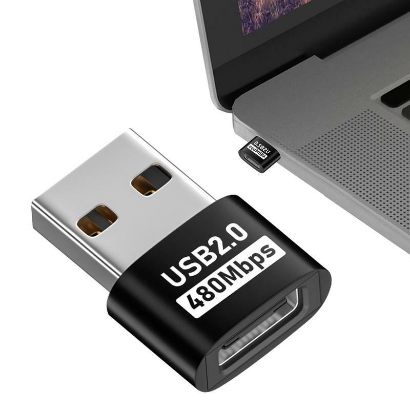 Adaptador USB hembra a USB C macho, adaptador Usb C hembra a Usb macho, carcasa de aluminio, USB 2,0, velocidades de transferencia de datos para Tablet Hub