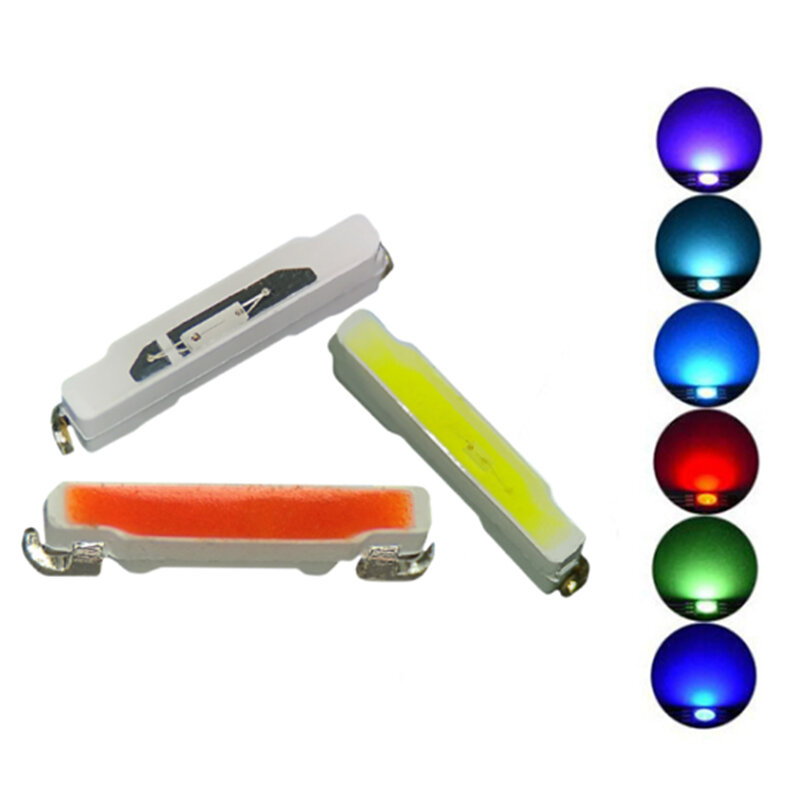 Parche de piezas de luz LED lateral, 100, rojo, naranja, amarillo, verde, polvo, Azul, Morado, blanco, RGB, tubo de luz de fondo LED, 3806