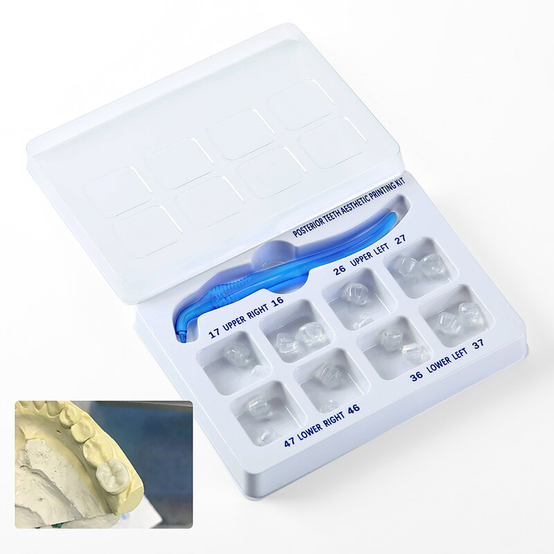 Dentes Posteriores Dentários Kit De Moldes De Impressão Estética, Light Cure, Restauração Composta, Ferramentas De Enchimento