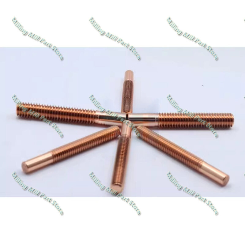 Electrodos de roscado de cobre puro para Spark EDM, electrodo de rosca, descarga, tornillo de cobre rojo, M2-M20 métrica