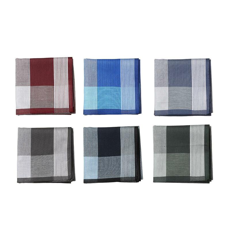 Hanky The Sweat Towels for Men, Bandanas, Pocket Square Hankies, Suit Party, Birthday Grooms, Pano Masculino, 6 Pcs