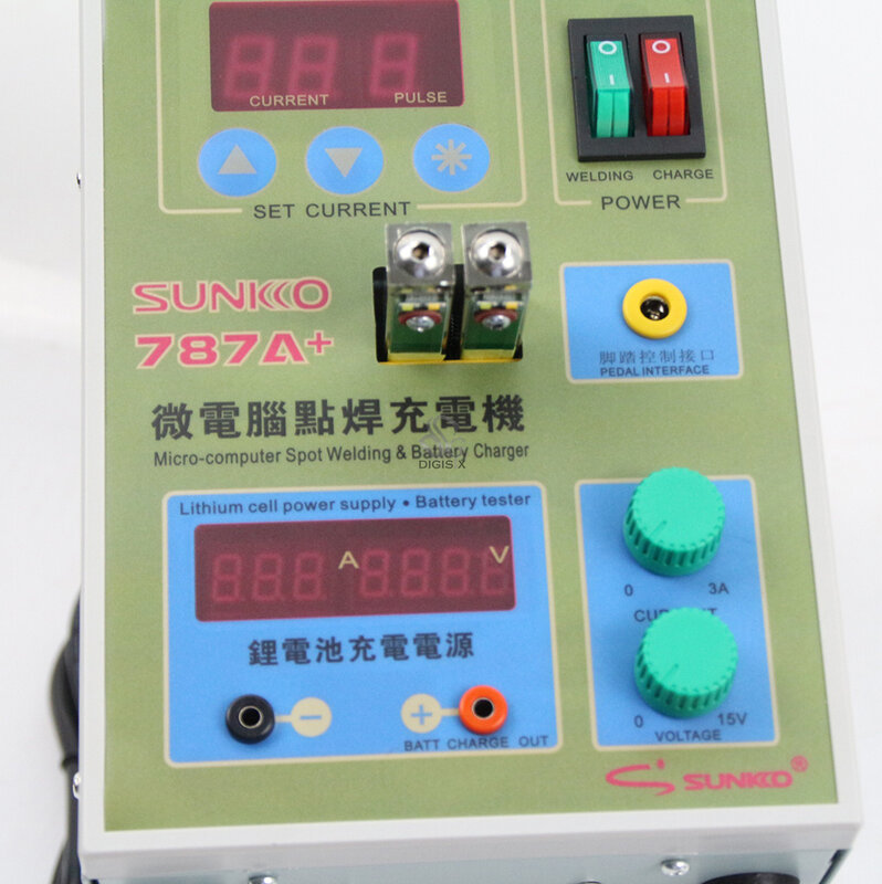 Sunkko mesin las titik baterai 787A + 220V, untuk 18650 paket baterai Lithium-ion 0.05-0.2mm