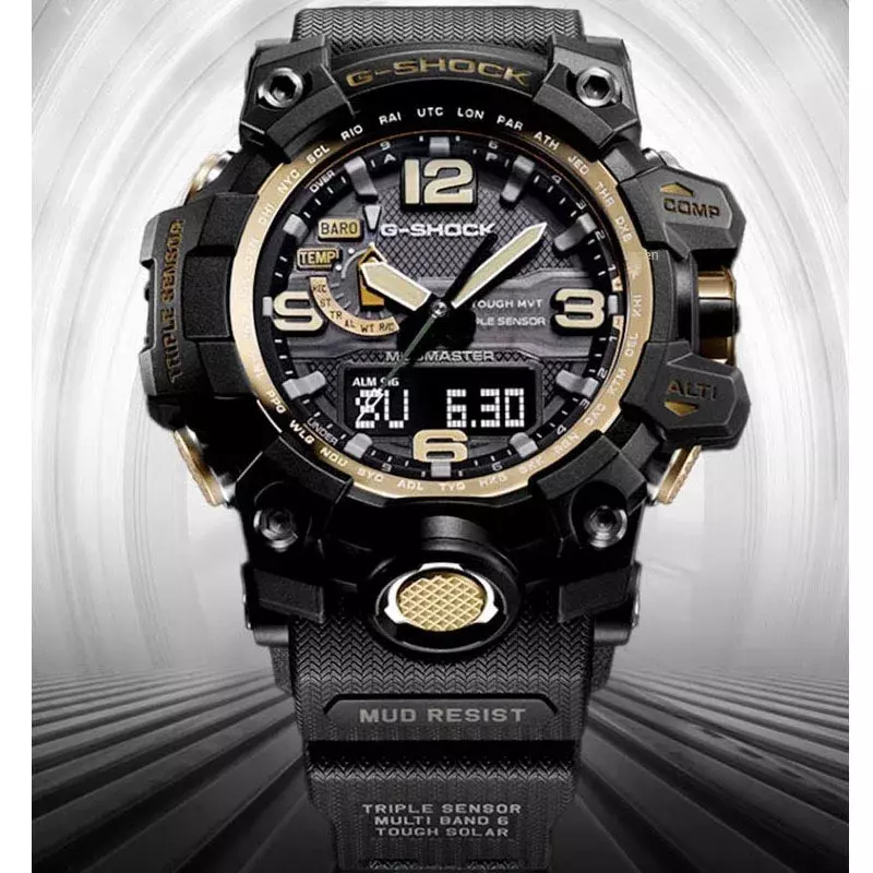 Мужские часы, новинка, модные повседневные многофункциональные уличные спортивные ударопрочные кварцевые мужские часы со светодиодным циферблатом GWG1000