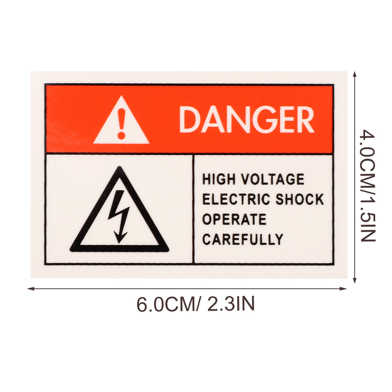 10Pcs DANGER Warning Stickers Adhesive Backside Sign Safe  Sticker Clear Large Font Text Decal