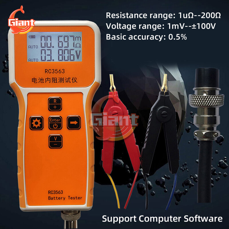 Sonda di fascia alta RC3563 rilevatore di resistenza interna ad alta precisione vero Tester per batterie per auto al litio a quattro fili AC al piombo acido