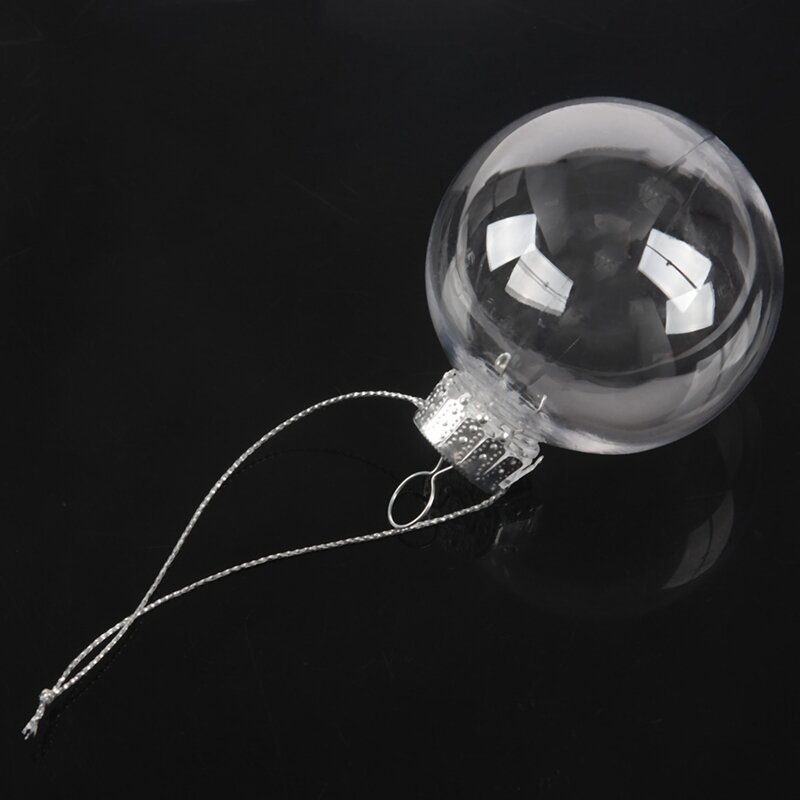 Прозрачные бесшовные шары для творчества, из пластика, Рождественский шар, украшение для домашнего дерева, подарок-60 мм Кол-во: 16