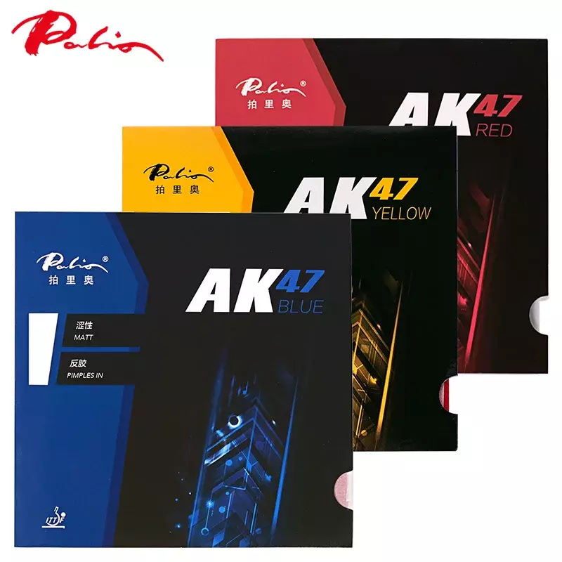 Palio-Loop karet tenis meja, serangan, serangan putar, spons Ping Pong, merah, biru, kuning, AK-47, AK 47, asli