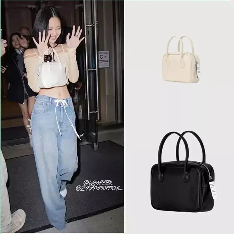 NIEEH coleção bolsa de ombro feminina, marca designer coreana, mini bolsa quadrada de travesseiro para menina, alta edição, estilo Jennie