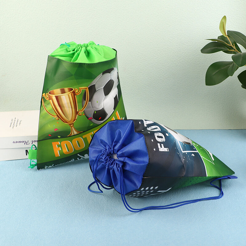 Kreskówka nietkana piłka nożna składany torba ze sznurkiem plecak Fitness kieszeń na rodzinne torby sportowe przyjęcie na piknik