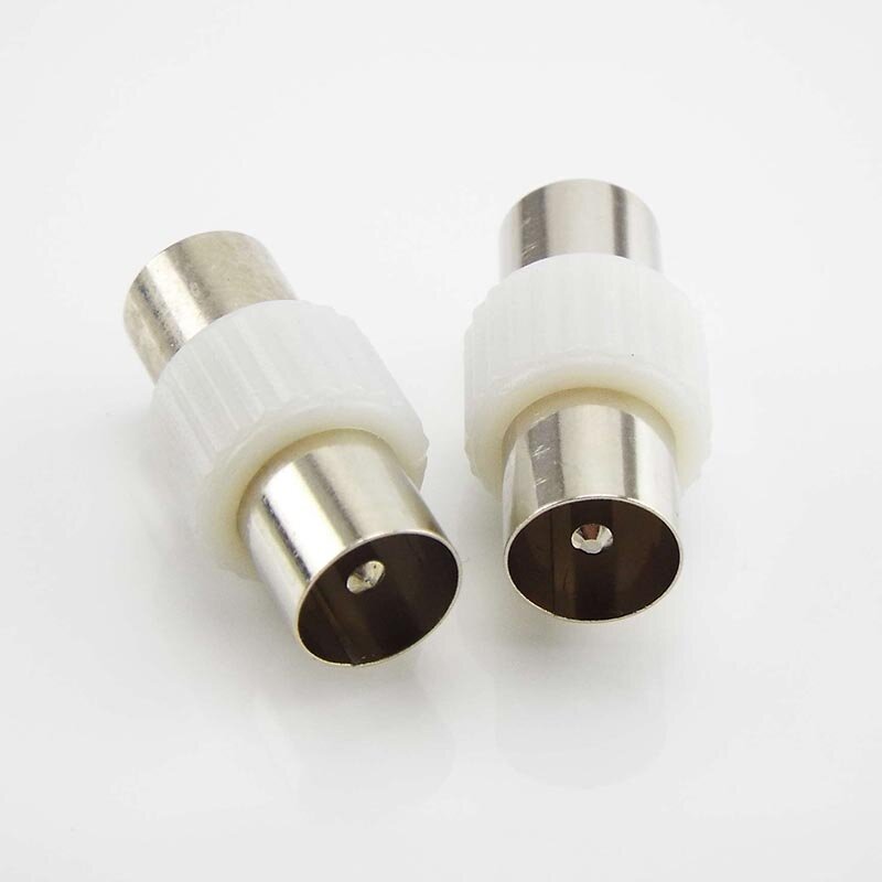 2pcs Male to Male / Female to Female TV Plug Jack for Antennas TV RF Coaxial Plugs Connector Adapter