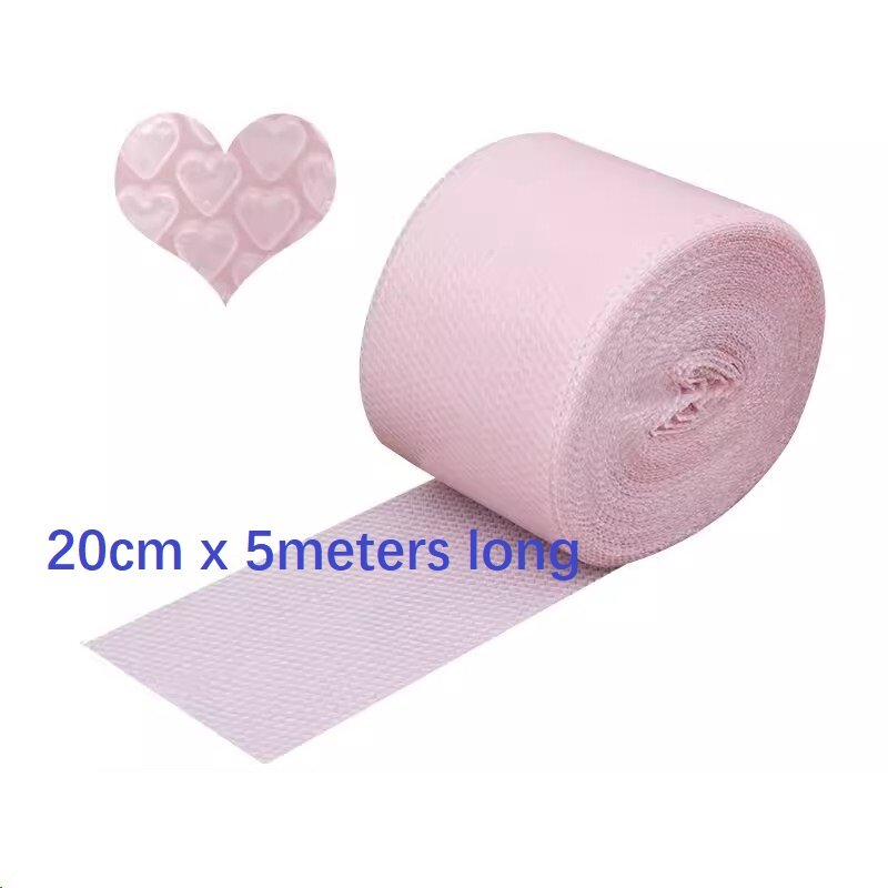 20cmx5 Meters Cute Bubble Mailers for Gift Small Business Box shockpoof Packaging Wrap Bubble Love Heart Film