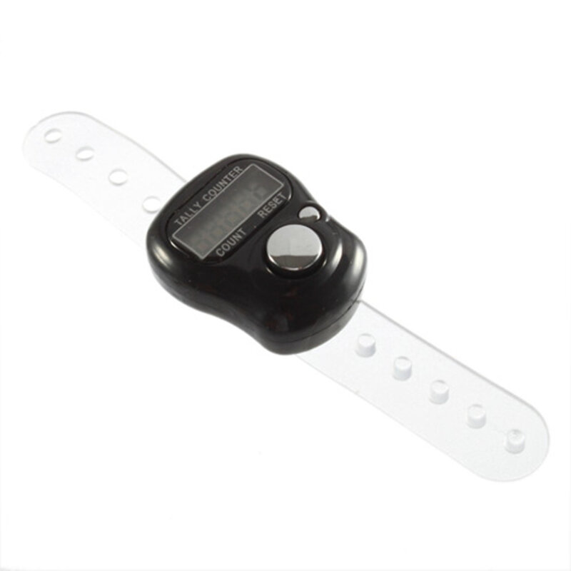 Penghitung penghitungan jari Mini 5 Digit LCD, penghitung cincin genggam olahraga Golf Digital elektronik