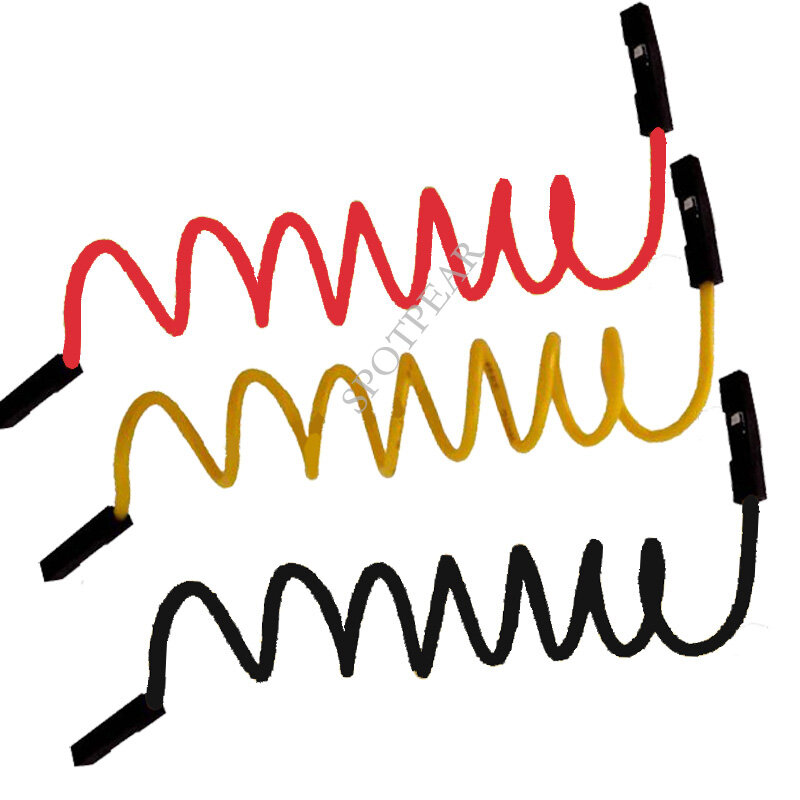 Kabel mostkujący DuPont, podwójna żeńska, prąd 1A, napięcie 3KV, 150 ° c, miękki silikonowy kabel standardowa 26AWG, 1PIN, 2.54mm