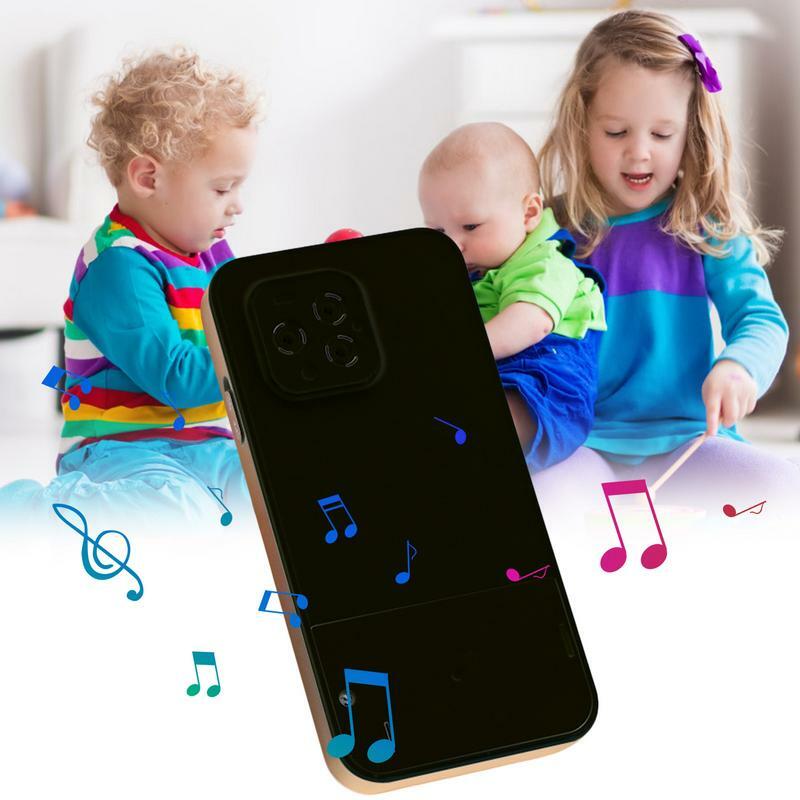 Mainan ponsel musik balita, mainan telepon seluler edukasi dini interaktif, mainan ponsel pintar untuk hadiah anak-anak