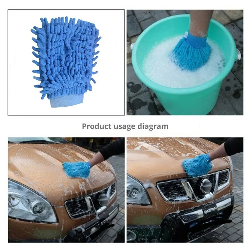 Detergente per vernice microfibra ciniglia Car Styling Moto Wash veicolo pulizia automatica guanto attrezzatura per guanti panni per dettagli spolverino per la casa
