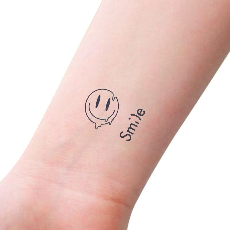 77p impermeabile temporaneo INS tatuaggio adesivo piccolo fresco a base di erbe Non riflettente Semi-permanente usa e getta carino tatuaggio piccolo