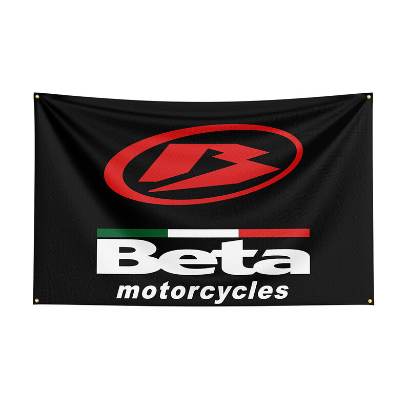 Bendera Betas 90x150cm poliester cetak spanduk motor balap untuk dekorasi