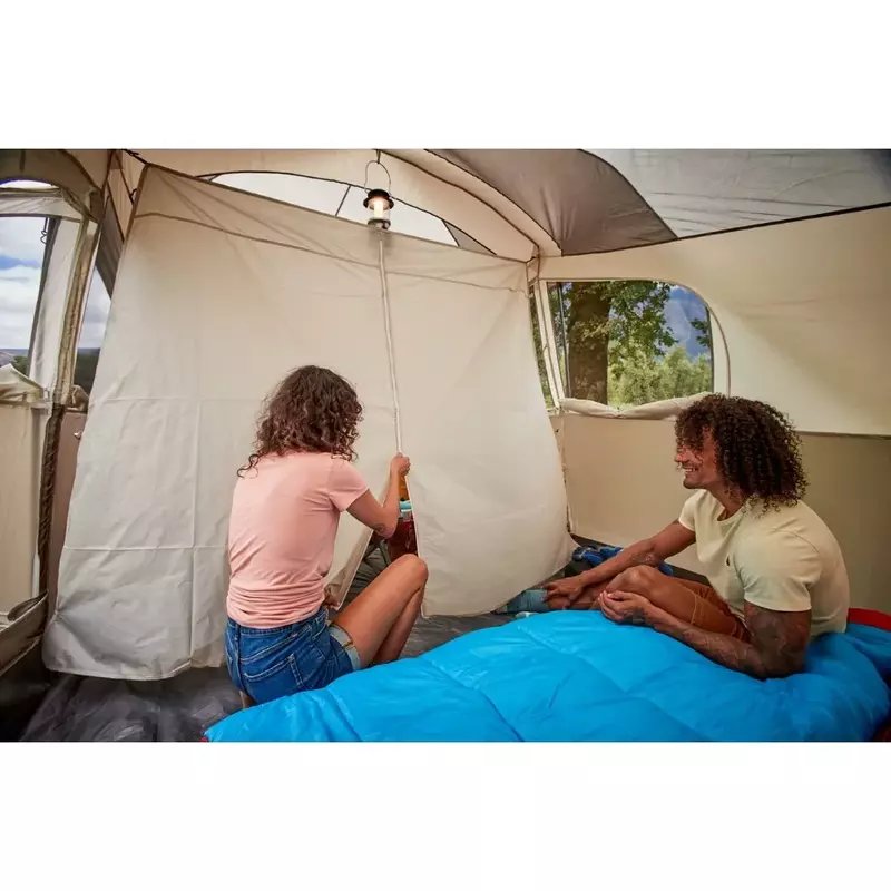 Coleman-10人用の大きなキャンプテント、耐候性、部屋仕切り付き、フライ、強力なフレーム、無料