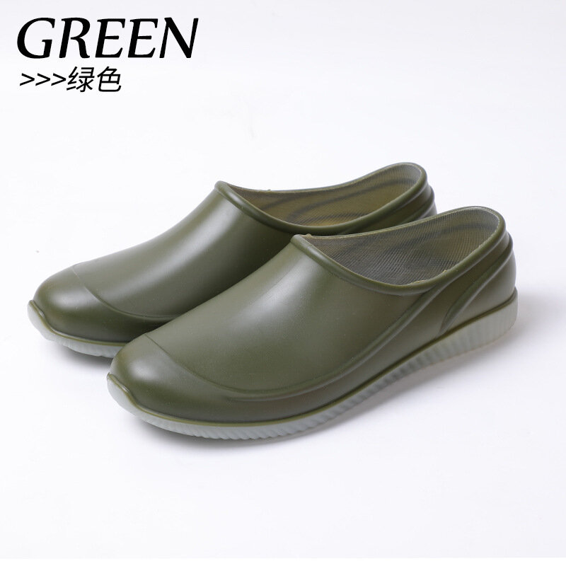 Zapatos planos de goma impermeables para mujer, calzado informal para la lluvia, botines de pesca, talla grande 36-45, primavera y otoño