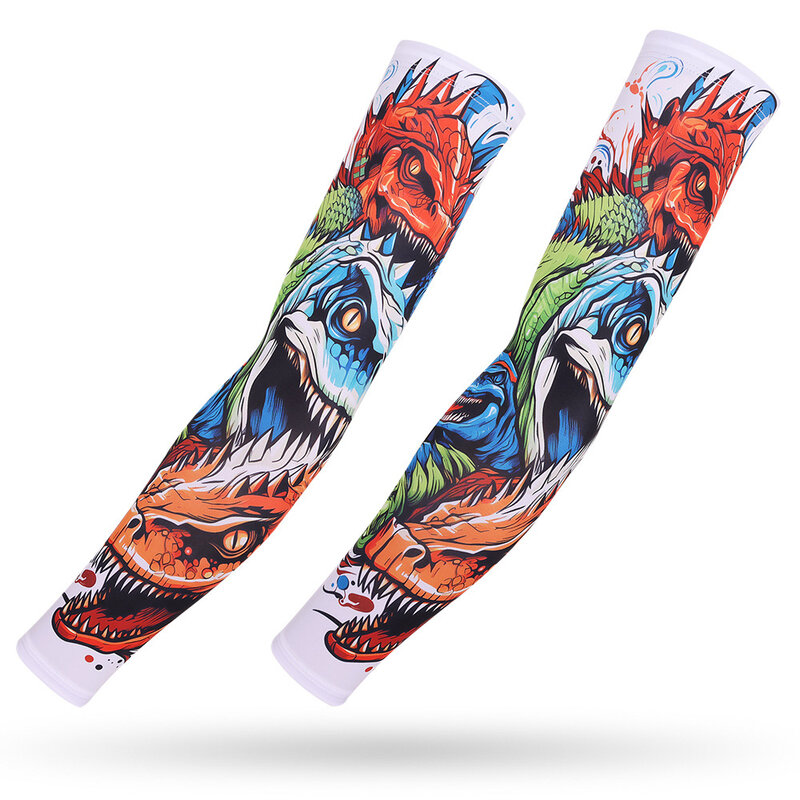 Running Arm Sleeve,Fishing,Driving,Cycling,3D Tattoo Sleeves,Plus Size,Summer UV Sun Protection,Sports Basketball Elbow Pad,