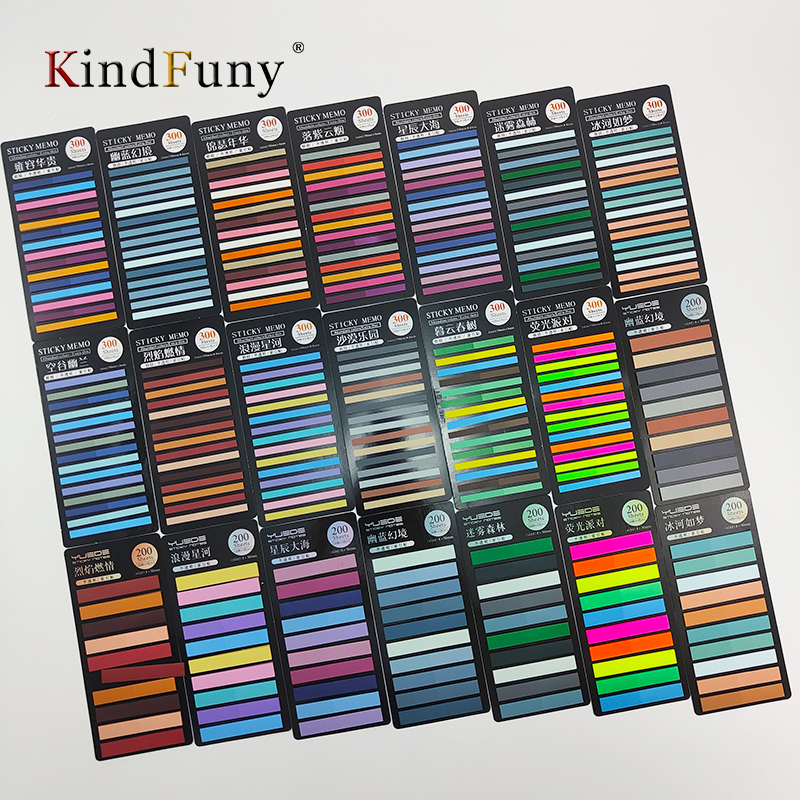 KindFuny 22 Packs 5800 Sticky Note Self-Adhesive Bookmarker Annotation Reading Book Clear Tab Cute Stationery Posted It