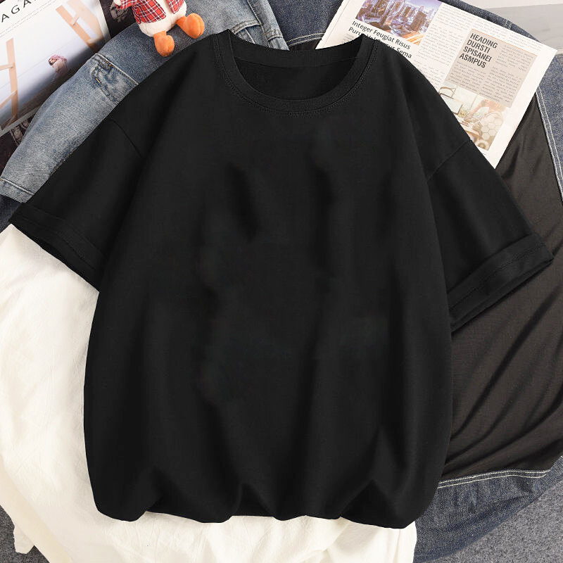 Camiseta feminina harajuku com estilo casal dos desenhos animados casal imprimir curto-mangas compridas camiseta feminina hoodie solto streetwear y2k roupas topos