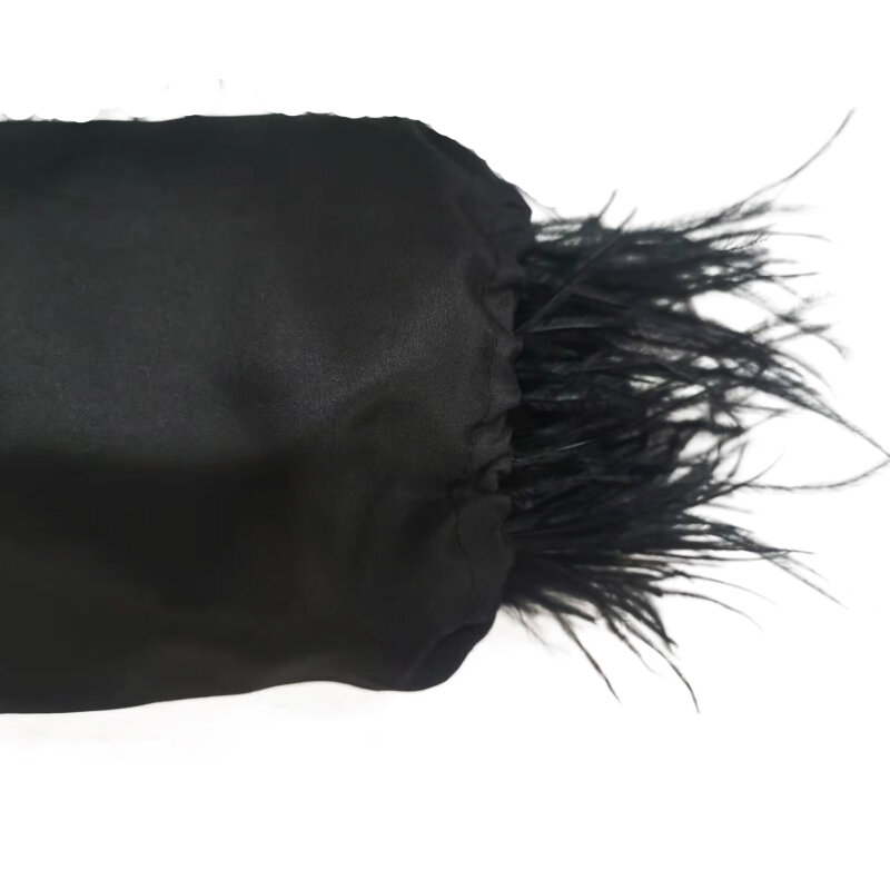 Lunghezza della manica dei capelli di struzzo reale 60 cm manica dell'erba in pelle per banchetti in pelle multicolore personalizzabile per club e feste versatile