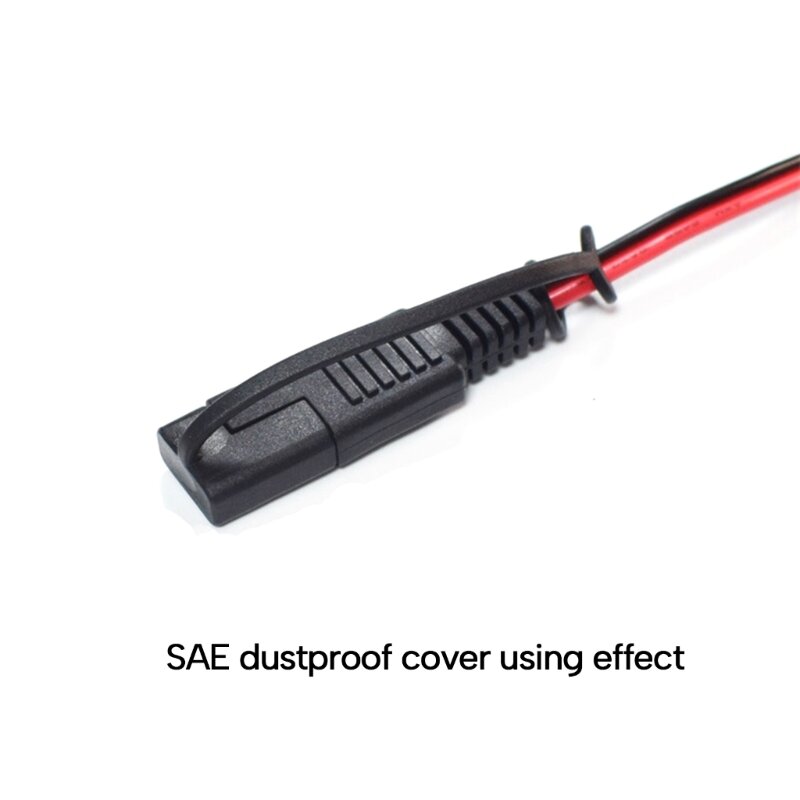 5x Wodoodporna pokrywa SAE Adapter SAE Kabel do ładowarki Zasilanie Solarne złącze samochodowe Pyłoszczelna osłona Pokrowce DIY
