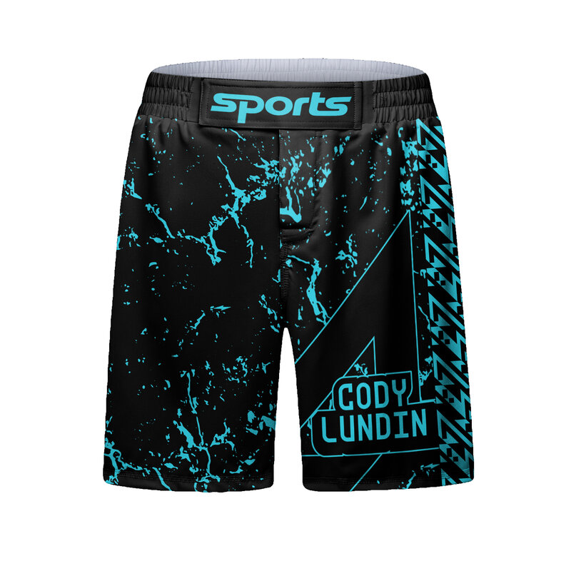 Codylundin-fluorescente muay thai camisas e shorts para homens, solto conjunto de roupas esportivas, cor fluorescente, rashguard