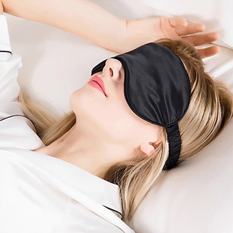 Eye Mask For Sleeping Imitated Silk Cover Patch Shading Sleep Eyepatch Travel Eyeshade Health Sleeping Shield Eye Care Tools