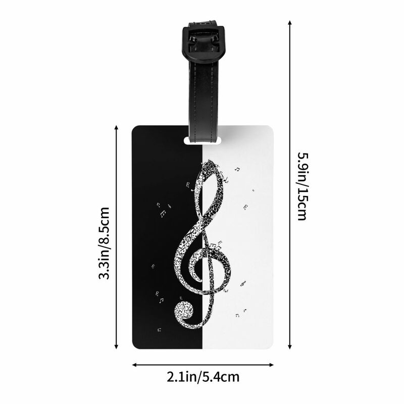 Music Musical Notes Luggage Tag for Suitcases Privacy Cover ID Label