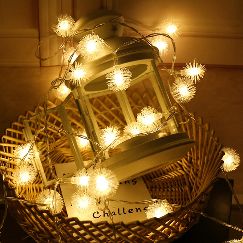 10/6/3/2M LED Natal Lampu Bola Salju Tali Peri Karangan Bunga Lampu untuk Pernikahan Natal Tahun Baru Dekorasi Rumah Pesta Dalam Ruangan Luar Ruangan