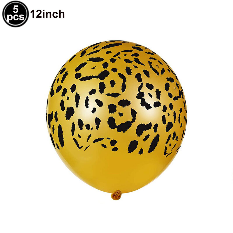 Suministros de fiesta de leopardo, globos de leopardo, pancarta de feliz cumpleaños, fiesta de Safari, decoración de fiesta de animales de la Selva