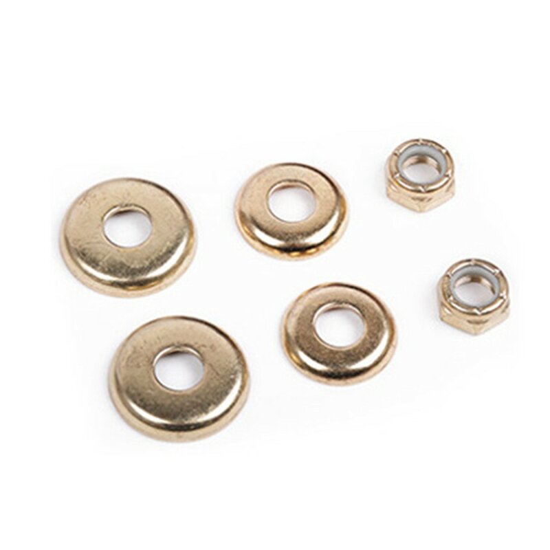 4pcs Longboard Skateboard Bushings Washers Cup With Nuts Replacement Parts Bushings Trucks High Hardness 2 Colors