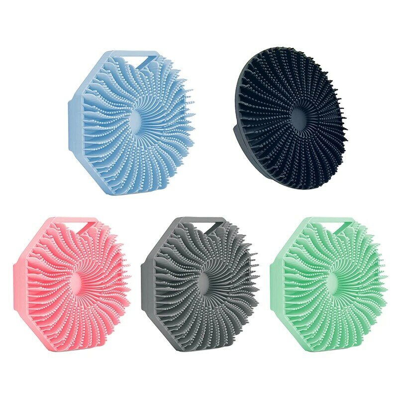 Silicone Body Scrubber Bath Shower Brush Multi-functional Portable Wall-mounted Hair Skin Care Cleaning Brushes