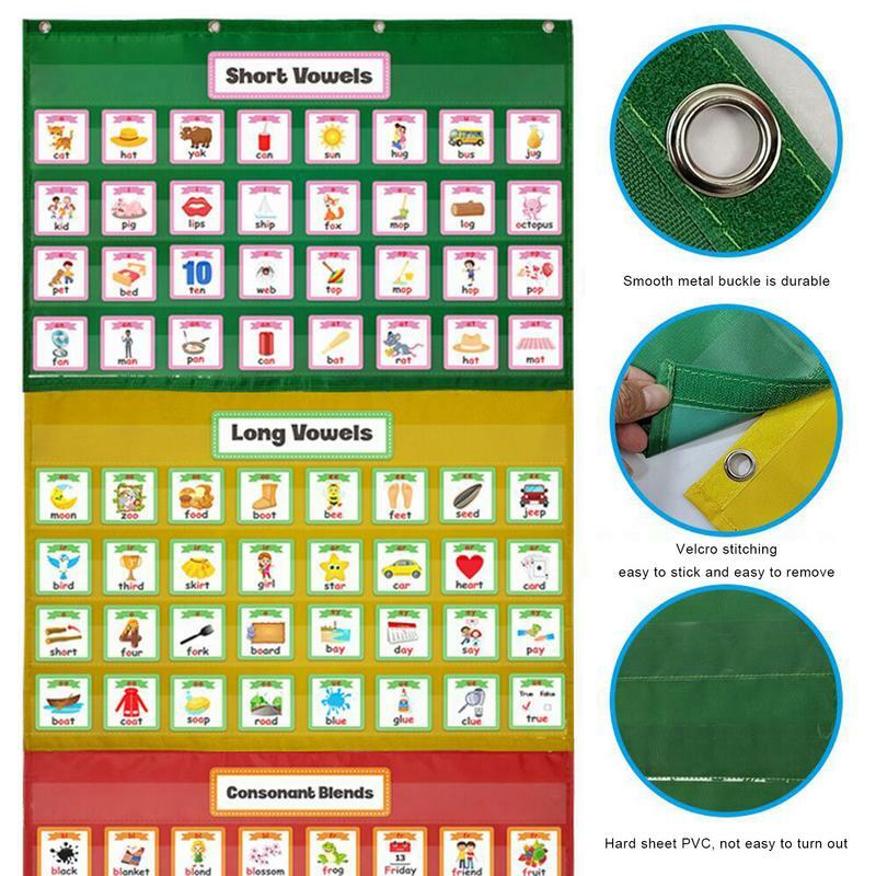 Adjustable Pocket Chart Classroom/Teacher Organizer Learning Resource Standard Pocket Chart Gifts For Teachers Pocket Chart