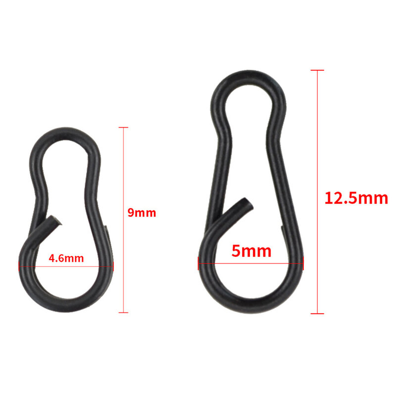 2023 New High Quality Iscas Pesca Fishing Tackle Gear Accessories Snap Clips Fishing 25pcs/lot Black Speed Links