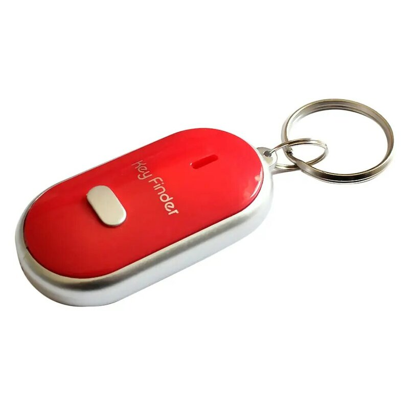 Peluit Mini Anti hilang KeyFinder Alarm dompet pelacak hewan peliharaan cerdas berkedip bunyi pengendali jarak jauh gantungan kunci Tracer pencari kunci + LED