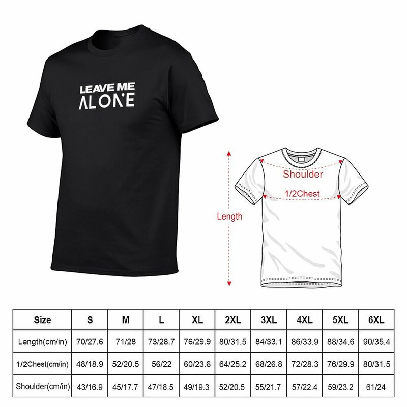 Leave me Alone t-shirt manica corta t-shirt abbigliamento estetico per un ragazzo nero mens graphic t-shirt pack